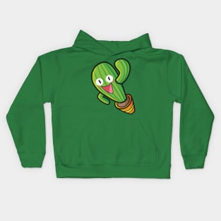 Funny cactus pot with happy face Kids Hoodie